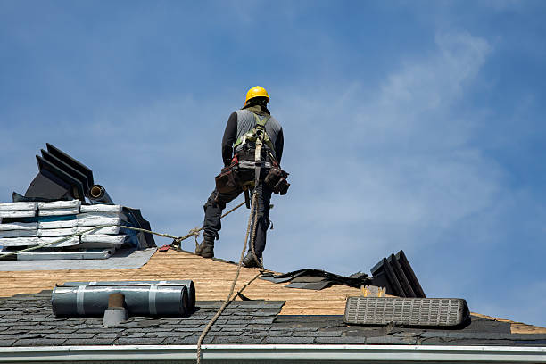 Professional Storm Damage Roof Repair technician working in Ithaca, MI